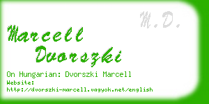 marcell dvorszki business card